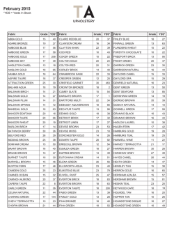 TA Fabric List - Theodore Alexander Upholstery
