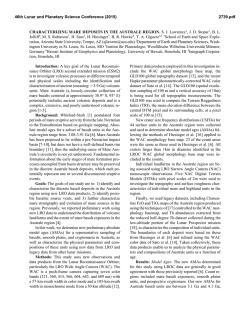 Characterizing Mare Deposits in the Australe Regione