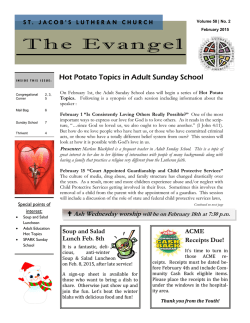 The Evangel - St. Jacobs Evangelical Lutheran Church