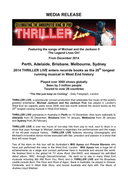Read &ndash; Thriller Live Media Release