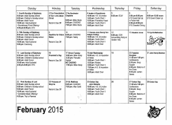 Calendar - Grace Episcopal Church