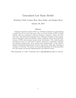 Generalized Low Rank Models