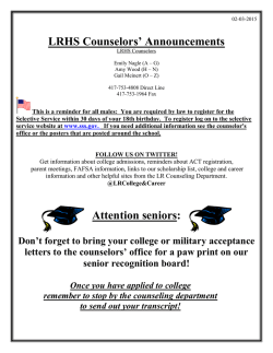 Counselor Anncmnts - Logan