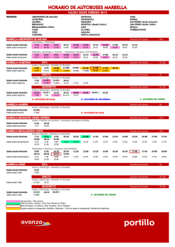 HORARIO DE AUTOBUSES MARBELLA