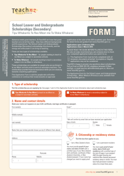 2015 APP FORM TchNZ SL Undergrad (SEC) Scholarships