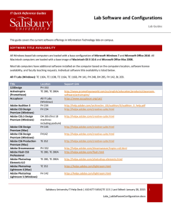 Lab Software Configuration Guide