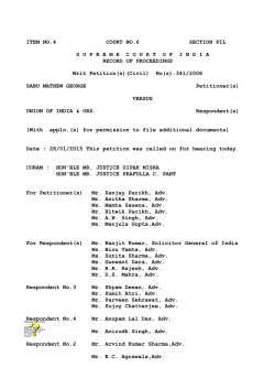 WP (C) No.341 of 2008 - 28-01-2015