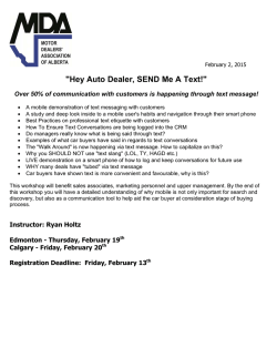 "Hey Auto Dealer, SEND Me A Text!"