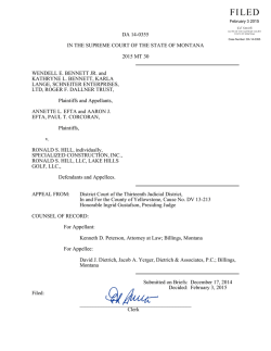 DA 14-0355 IN THE SUPREME COURT OF THE