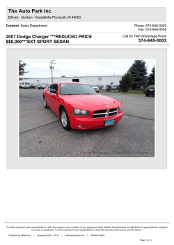 2007 Dodge Charger Base / SXT