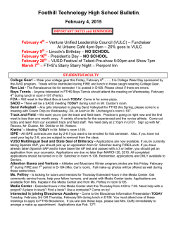 Foothill Technology High School Bulletin