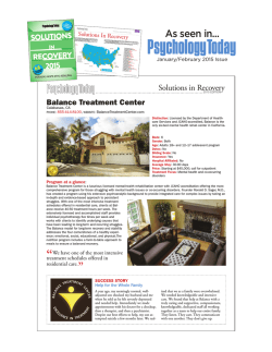 Solutions in Recovery - Balance Treatment Center