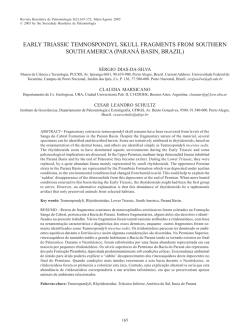 early triassic temnospondyl skull fragments from