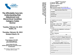 The Affordable Care Act - California Health Information Association