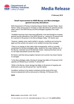 Small improvement to NSW Murray and Murrumbidgee general