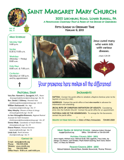 Weekly Bulletin - Saint Margaret Mary Church