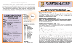 Bulletin - St. Ignatius Orthodox Church