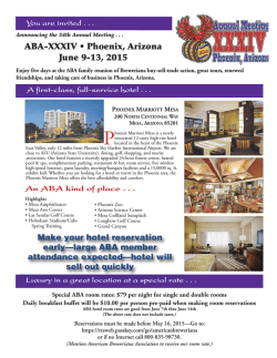 to register for ABA XXXIV Annual Meeting in Phoenix! - A