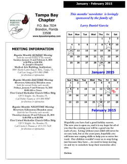 January - February 2015 Newsletter