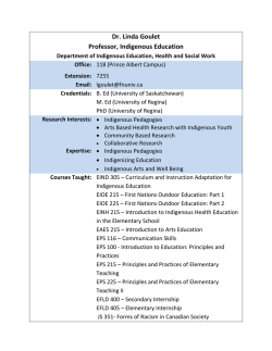 Linda Goulet - First Nations University of Canada