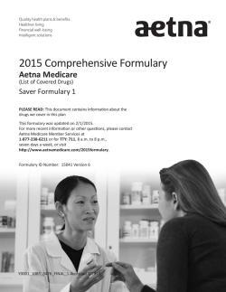 2015 Comprehensive Formulary