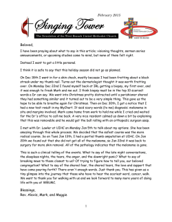 Monthly newsletter - West Branch United Methodist Church