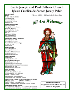 Saints Joseph and Paul Catholic Church Iglesia Cat&oacute;lica de Santos