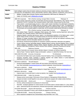 Madalina FITERAU - School of Computer Science