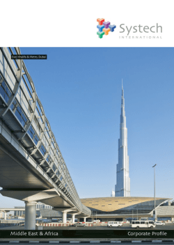 Systech International Middle East and Africa Capability Profile