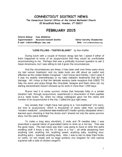 FEBRUARY 2015 - The Connecticut District of the New York Annual