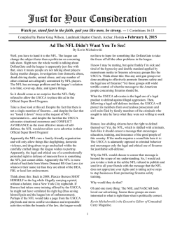 Just for Your Consideration - Landmark Independent Baptist Church