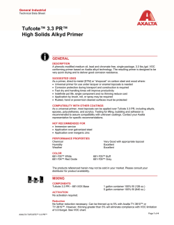 Tufcote&trade; 3.3 PR&trade; High Solids Alkyd Primer