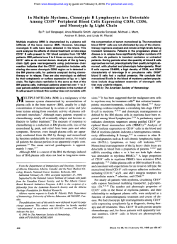 In Multiple Myeloma, Clonotypic B Lymphocytes Are