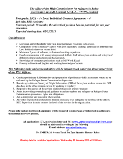 The office of the High Commissioner for refugees in Rabat is