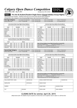 CODC-Pro-Am-Entry-Forms 2015 - Calgary Open Dance Competition