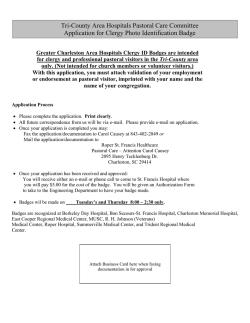 Tri-County Area Hospitals Pastoral Care Committee