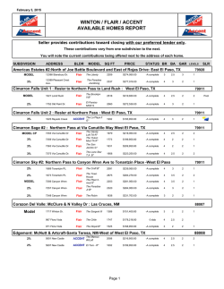 Inventory - El Paso Accent Homes