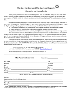 Miss Cape May County and Miss Cape Resort Pageants Information