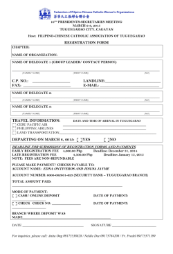 REGISTRATION FORM C.P. NO.: LANDLINE: FAX: E-MAI