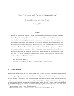 Price Coherence and Excessive Intermediation