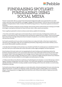 fundraising spotlight: fundraising using social media