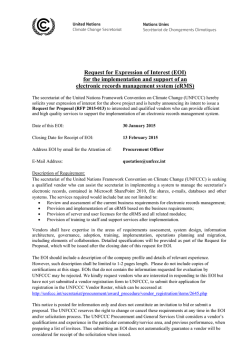 UNFCCC EOI eRMS