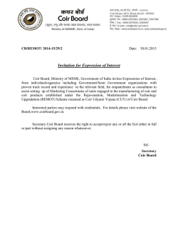 Expressions of Interest invited from individuals