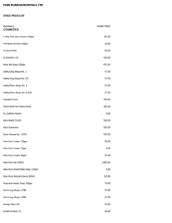 FREB PHARMACEUTICALS LTD COSMETICS