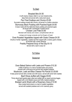 View our Evening Menu
