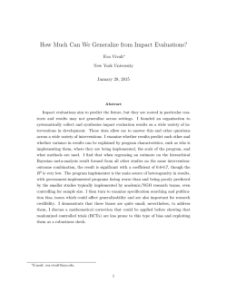 How Much Can We Generalize from Impact Evaluations?