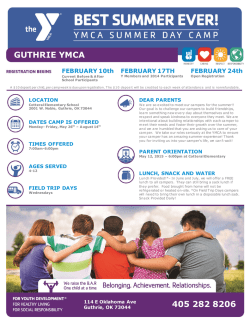 GUTHRIE YMCA 405 282 8206 - YMCA of Greater Oklahoma City