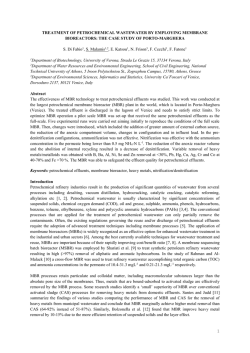 Treatment of Petrochemical Wastewater by employing Membrane