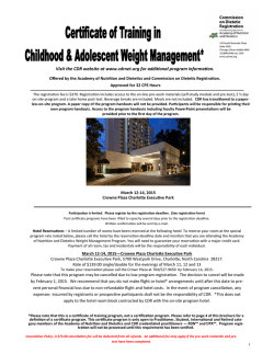 Download Brochure - Commission on Dietetic Registration