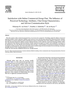 Satisfaction with Online Commercial Group Chat: The